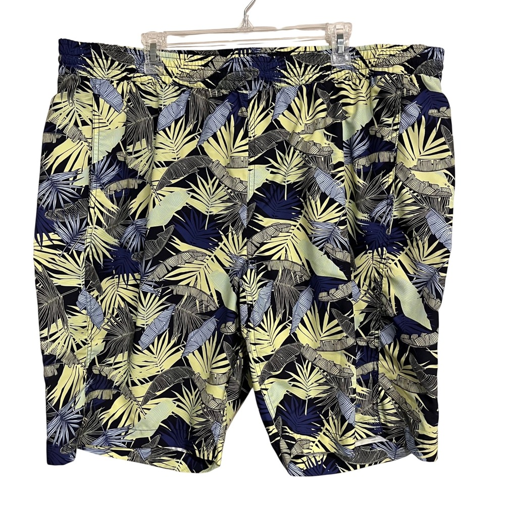 Duluth Trading Co Swim‎ Trunks Pier Genius 11" Inseam Buck Naked Liner Palm 2XL